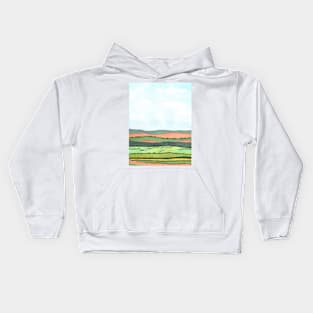 Orange and Green Landscape Kids Hoodie